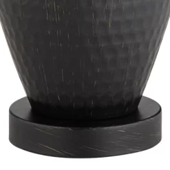 Regency Hill Auburn Rustic Farmhouse Table Lamp 25" High Bronze Hammered Natural Linen Empire Shade For Bedroom Living Room Bedside Nightstand Office -Fashion Home Decor Store GUEST 64ffa70d 506a 4601 96a5 dd9aa1b44d88