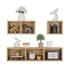 3pc Bauhaus Floating Geometric Cubby Wall Shelf Set - Danya B. -Fashion Home Decor Store GUEST 65491bcb b14f 4561 8f15 935f3ff2eac7