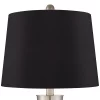 360 Lighting Geoff Modern Table Lamps 26" High Set Of 2 Brushed Nickel With USB Charging Port Black Faux Silk Drum Shade For Bedroom Living Room Desk -Fashion Home Decor Store GUEST 6598102c e94d 4b90 b19d 820d5340c802