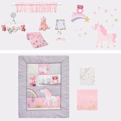 Bedtime Originals Lamp With Shade & Bulb (Includes CFL Light Bulb) - Rainbow Unicorn 5 Bedtime Originals Lamp With Shade & Bulb (Includes CFL Light Bulb) - Rainbow Unicorn - Image 3