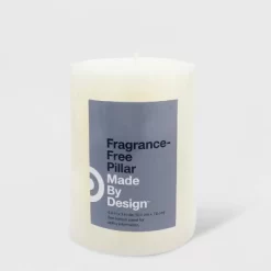 Unscented Pillar Candle Cream - Made By Design™