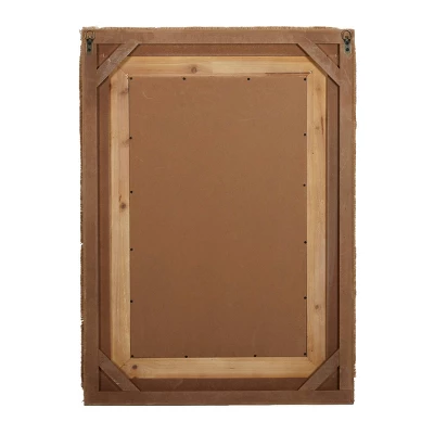 Bohemian Wood Rectangle Wall Mirror Brown - Olivia & May 5 Bohemian Wood Rectangle Wall Mirror Brown - Olivia & May - Image 3