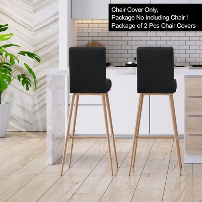 PiccoCasa Stretch Bar Stool Covers Pub Counter Height Side Chair Covers 4 PiccoCasa Stretch Bar Stool Covers Pub Counter Height Side Chair Covers - Image 2