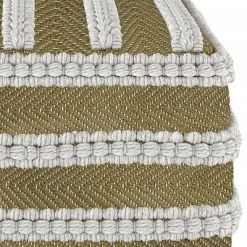 Jericho Square Woven PET Polyester Pouf Natural/White - WyndenHall -Fashion Home Decor Store GUEST 665ccd93 d8da 4451 bc6a ac3bdca74e34