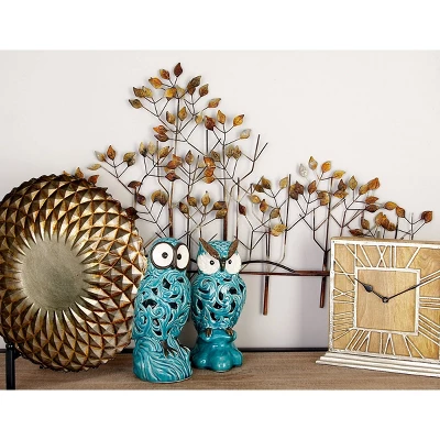 24" X 39" Traditional Metal Nature Wall Decor Brown - Olivia & May 6 24" X 39" Traditional Metal Nature Wall Decor Brown - Olivia & May - Image 4