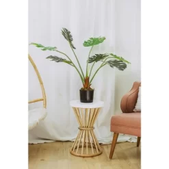 Forever Leaf 48" Artificial Monstera Artificial Plant In Black Pot, Indoor Artificial Plant For Home Decor 9 Forever Leaf 48" Artificial Monstera Artificial Plant In Black Pot, Indoor Artificial Plant For Home Decor -Fashion Home Decor Store GUEST 67952b63 bc66 4124 97b1 f3369ad5e9b8