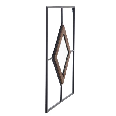 Jasper Diamond Tile Wall Mirror Black/White - StyleCraft 3 Jasper Diamond Tile Wall Mirror Black/White - StyleCraft