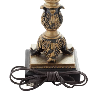 Metal Buffet Lamp With Drum Shade Set Of 2 Gold - Olivia & May 5 Metal Buffet Lamp With Drum Shade Set Of 2 Gold - Olivia & May - Image 3