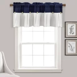 18"x52" Farmhouse Linen Button Window Valance - Lush Décor 18 18"x52" Farmhouse Linen Button Window Valance - Lush Décor -Fashion Home Decor Store GUEST 68b6f1ad ea6d 4eee b262 ecc31e2746ac