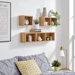 3pc Bauhaus Floating Geometric Cubby Wall Shelf Set - Danya B. -Fashion Home Decor Store GUEST 68ff8fe9 92a5 40d4 899c 2c71c984f4e9