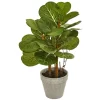 Nearly Natural 22-in Fiddle Leaf Artificial Plant