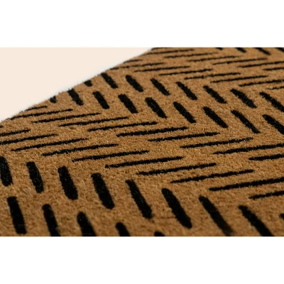 Fishbone Indoor/Outdoor Coir Doormat Black/Natural - Entryways 4 Fishbone Indoor/Outdoor Coir Doormat Black/Natural - Entryways - Image 2