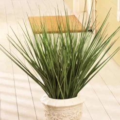 Collections Etc Decorative Grass Bushes - Set Of 3 Indoor Or Outdoor Faux Plants