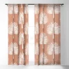 CoastL Studio Wide Palm Terra Cotta Single Panel Sheer Window Curtain - Deny Designs -Fashion Home Decor Store GUEST 6a57b234 ec6b 4374 909d 31a0040eb542