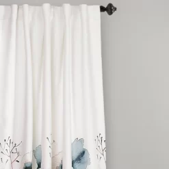Set Of 2 Zuri Flora Light Filtering Window Curtain Panels - Lush Décor