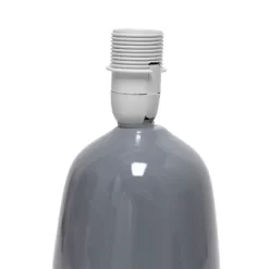 10.04" Traditional Ceramic Thimble Base Bedside Table Desk Lamp With Matching Fabric Shade Gray - Simple Designs -Fashion Home Decor Store GUEST 6b5df66c c1d2 423f 97ea d8ff364ed36d