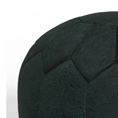 Rogen Round Pouf Teal - WyndenHall 6 Rogen Round Pouf Teal - WyndenHall - Image 4