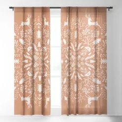 Pimlada Phuapradit Winter Forest 2 50" X 64" Single Panel Sheer Window Curtain - Deny Designs