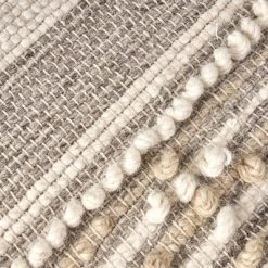 Bonita Large Contemporary Wool And Cotton Pouf Ottoman White/Beige - Christopher Knight Home -Fashion Home Decor Store GUEST 6bcab296 c639 4434 b5c7 d82db21eb2b1