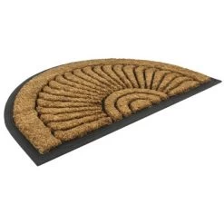 1'5" X 2'5" Shell Half-Circle Indoor/Outdoor Recycled Rubber/Coir Doormat Natural/Black - Entryways 9 1'5" X 2'5" Shell Half-Circle Indoor/Outdoor Recycled Rubber/Coir Doormat Natural/Black - Entryways -Fashion Home Decor Store GUEST 6d7ecefd fe2b 44f8 a232 da1f7ee84998