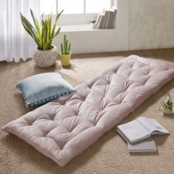 27"x74" Alder Chenille Lounge Floor Pillow Cushion Blush - Intelligent Design