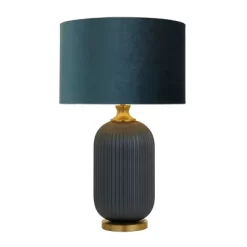 Fabric Table Lamp With Drum Shade Blue - Olivia & May -Fashion Home Decor Store GUEST 6e8a528a ebea 485d ada2 6c5fada9fed3
