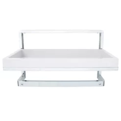 9" X 15" Wall Mount Shelf Unit With Towel Rack And Tray Chrome/White - Danya B. 13 9" X 15" Wall Mount Shelf Unit With Towel Rack And Tray Chrome/White - Danya B. -Fashion Home Decor Store GUEST 6eef5fe3 5ba2 45ab aca7 88646dabf09f