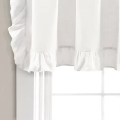 52"x18" Linen Ruffle Window Valance White - Lush Décor -Fashion Home Decor Store GUEST 6f1a5e05 43dd 4c17 af0e 767c26d53822