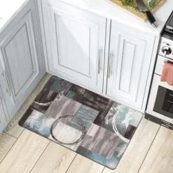 World Rug Gallery Contemporary Abstract Circles Anti Fatigue Standing Mat