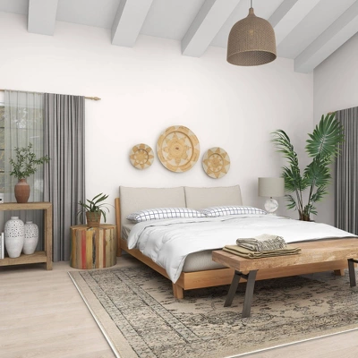 Set Of 3 Rattan Plate Woven Basket Wall Decors - Olivia & May 7 Set Of 3 Rattan Plate Woven Basket Wall Decors - Olivia & May - Image 5