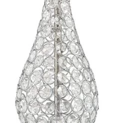 360 Lighting Sergio Modern Accent Table Lamps 23 1/2" High Set Of 2 Chrome Clear Acrylic With USB Charging Port Blue Softback Drum Shade For Home Desk -Fashion Home Decor Store GUEST 7204c8e5 d487 44d6 a5d4 b08d8489995c