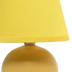 8.66" Petite Ceramic Orb Base Bedside Table Desk Lamp With Matching Tapered Drum Fabric Shade Yellow - Creekwood Home 17 8.66" Petite Ceramic Orb Base Bedside Table Desk Lamp With Matching Tapered Drum Fabric Shade Yellow - Creekwood Home -Fashion Home Decor Store GUEST 72aef7c6 a3db 4afa 94ff 3d2863426f27