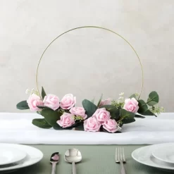 Bright Creations 200 Pack Light Pink Artificial Flower Heads, 2 Inch Stemless Fake Foam Roses For Wall Decorations, Weddings, Bouquets