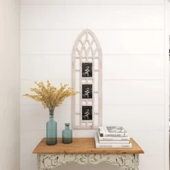 Wood 3 Slot Wall Photo Frame With Window Arch Shape Light Brown - Olivia & May -Fashion Home Decor Store GUEST 733980e0 8efc 47f1 ba9a 6248cb7f7598