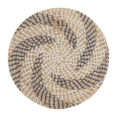 Set Of 6 Seagrass Plate Handmade Patterned Basket Wall Decors Orange - Olivia & May 12 Set Of 6 Seagrass Plate Handmade Patterned Basket Wall Decors Orange - Olivia & May - Image 10