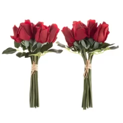 Artificial Rose Bud Bundles ? 24PC Real Touch Fake 11.5-Inch Flowers With Stems For Home Décor, Wedding, Or Bridal/Baby Showers By Pure Garden (Red) -Fashion Home Decor Store GUEST 7538bb87 255e 4a5e 8f44 c5217950add8