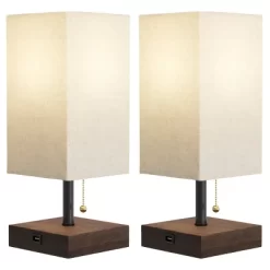 Small Table Lamp Set With Wood Base – Set Of 2 Modern Rectangle Lights With LED Bulb IncludeDecor Living Room, Bedroom, Or Home Office By Lavish Home 12 Small Table Lamp Set With Wood Base – Set Of 2 Modern Rectangle Lights With LED Bulb IncludeDecor Living Room, Bedroom, Or Home Office By Lavish Home -Fashion Home Decor Store GUEST 75523082 d5ad 47e8 85e0 24d20cbdfd21