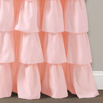 50"x84" Ruffle Light Filtering Window Curtain Panels - Lush Décor 5 50"x84" Ruffle Light Filtering Window Curtain Panels - Lush Décor - Image 3