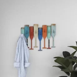 Metal Paddle Indoor Outdoor Distressed Oar Shaped 8 Hooks Wall Hook - Olivia & May 17 Metal Paddle Indoor Outdoor Distressed Oar Shaped 8 Hooks Wall Hook - Olivia & May -Fashion Home Decor Store GUEST 7817f758 4227 4577 be92 d8cfc29842e2