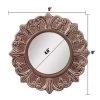 Round Ceramic Hanging Wall Mirror Taupe - Stonebriar Collection