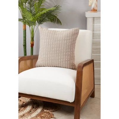 20"x20" Oversize Woven Wonder Dashed Down Filled Square Throw Pillow Gray - Saro Lifestyle 4 20"x20" Oversize Woven Wonder Dashed Down Filled Square Throw Pillow Gray - Saro Lifestyle - Image 2