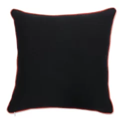 18"x18" Indoor Thanksgiving Pumpkin Fun Black Square Throw Pillow Cover - Pillow Perfect