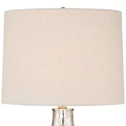 360 Lighting Waylon Modern Table Lamp 28" Tall Textured Mercury Glass Off White Tapered Drum Shade For Bedroom Living Room Bedside Nightstand Office 11 360 Lighting Waylon Modern Table Lamp 28" Tall Textured Mercury Glass Off White Tapered Drum Shade For Bedroom Living Room Bedside Nightstand Office -Fashion Home Decor Store GUEST 78e484cc 8f76 4878 86e2 89516aa1d308