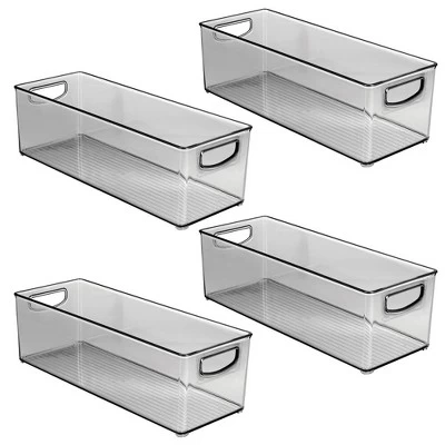 MDesign Plastic Home Office Storage Organizer, 16" Long, 4 Pack 13 MDesign Plastic Home Office Storage Organizer, 16" Long, 4 Pack - Image 11