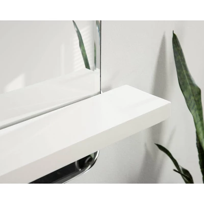 22" X 30" Fosset Frameless Mirror With Shelf White - Kate & Laurel All Things Decor 9 22" X 30" Fosset Frameless Mirror With Shelf White - Kate & Laurel All Things Decor - Image 7