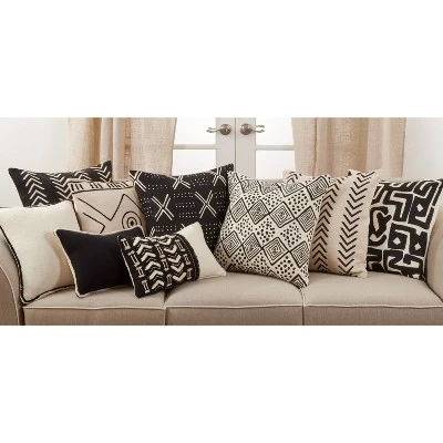 22"x22" Oversize Chevron Square Throw Pillow Cover Black - Saro Lifestyle 4 22"x22" Oversize Chevron Square Throw Pillow Cover Black - Saro Lifestyle - Image 2