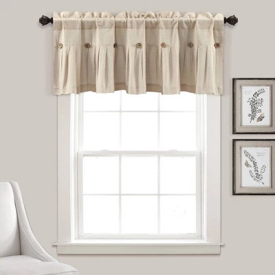 18"x52" Farmhouse Linen Button Window Valance - Lush Décor 7 18"x52" Farmhouse Linen Button Window Valance - Lush Décor - Image 5