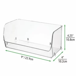 MDesign Small 7" Plastic Stackable Office Storage Organizer Bin - 6 Pack - Clear -Fashion Home Decor Store GUEST 7de299d5 0524 49dc 980e 8b55f5ebeaab