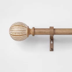 Carved Light Woodtone Ball Curtain Rod Natural - Opalhouse™ 7 Carved Light Woodtone Ball Curtain Rod Natural - Opalhouse™ -Fashion Home Decor Store GUEST 7e070734 076e 44dc 94e6 de22767e0af4