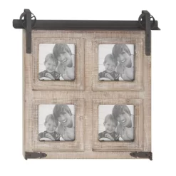 Wood 4 Slot Wall Photo Frame With Metal Accent Brown - Olivia & May -Fashion Home Decor Store GUEST 7fe5a47a 7e63 41bb be18 45b52f2a0adb